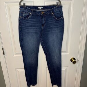 STS Blue Skinny Jeans Blue Stretch Denim Size 16 GUC